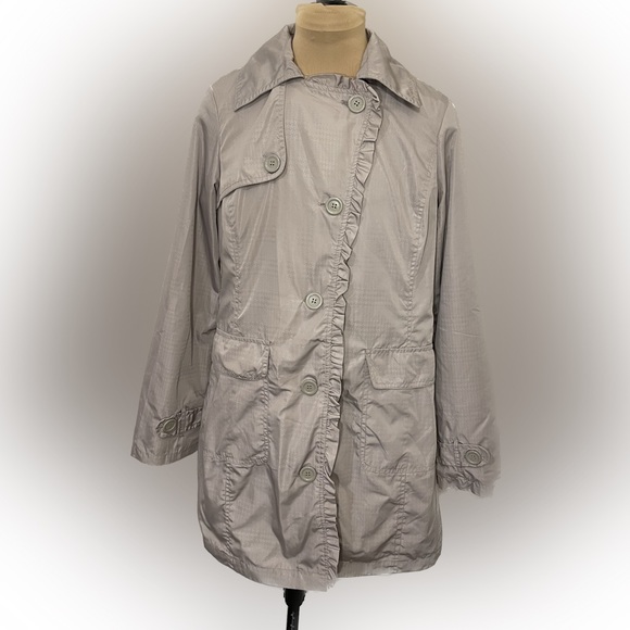 🔥Host Pick🔥 Jou Jou Ruffle Trim Waterproof Trench Jacket - Picture 2 of 7